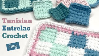 Tunisian Entrelac Crochet  Easy C2C Method  Beginner Friendly [upl. by Nnairac739]