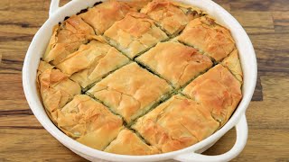 Greek Spinach Pie Recipe Spanakopita [upl. by Olmsted]