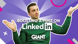 How To Boost A LinkedIn Post [upl. by Addison530]