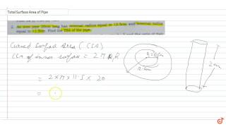 Total Surface Area of Pipe [upl. by Dolf628]