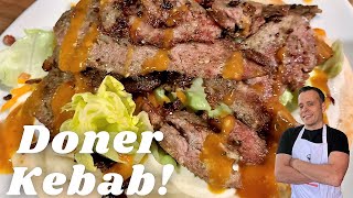 Homemade Doner Kebab Recipe  Better Than A Takeaway [upl. by Nidnal]