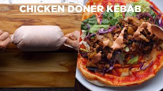 Making Chicken Doner Kebab At Home [upl. by Arriek]