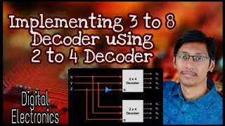 Implementing 3 to 8 Decoder using 2 to 4 Decoder  3x8 Decoder [upl. by Atteniuq764]