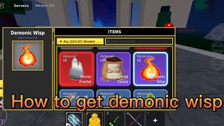 How to get demonic wisp in Blox fruits 🍎 [upl. by Etnom709]