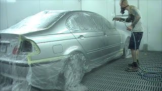 Silver Metallic BMW 320i quotSpray Painting Tutorialquot [upl. by Annayr573]