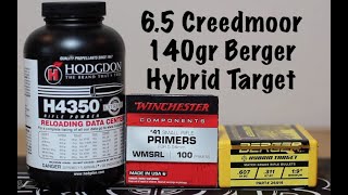 65 Creemoor 140gr Berger Hybrid Target H4350 [upl. by Handel]