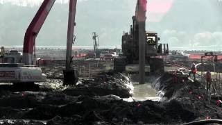 CementBentonite Slurry Trench Excavation [upl. by Peggir652]