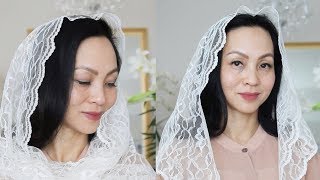 DIY CHAPEL VEIL Part1 French Seams INFINITY amp TRIANGLE CHAPEL VEILS [upl. by Weigle]