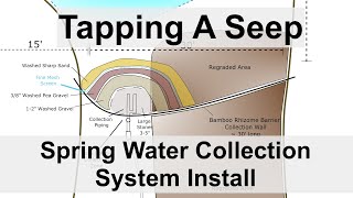 Tapping A Seep  Spring Water Collection System Install [upl. by Anrym]