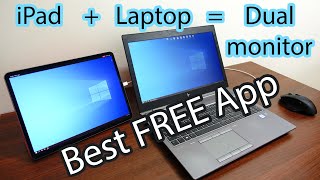 Best free app to transform iPad as second monitor with windows 10  Splashtop [upl. by Quinby314]