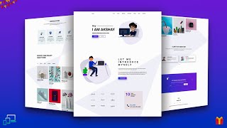 Complete Portfolio Website with Bootstrap  HTMLCSS [upl. by Letsirc]