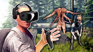 We Got Lost in a Scary Forest inhabited by ZOMBIES  The Forest VR Gameplay [upl. by Ived576]