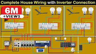 Complete House Wiring with inverter connection for all Room  House Wiring  Electrical Technician [upl. by Rumilly]