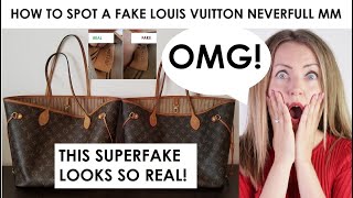 LV SUPERFAKE How to Spot a Louis Vuitton Monogram Neverfull MM Superfake Fake or Real [upl. by Reade]