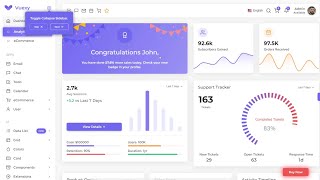 Vuejs Admin Dashboard Design 2021 Full Project Nodejs Backend [upl. by Croom]