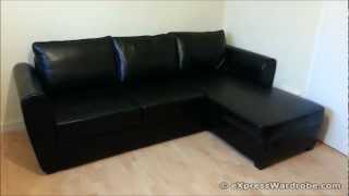 Argos Siena Corner Leather Effect SofaBed with Storage Design [upl. by Arlina529]