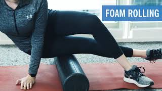 IT Band Stretches  Foam Rolling [upl. by Kryska17]