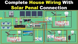 Complete House Wiring with Solar Panel  House wiring with Inverter  Electrical technician [upl. by Stark200]