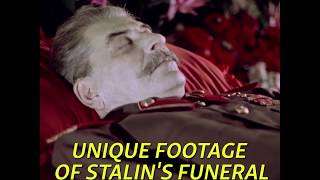 The Death Of Stalin Unique Propaganda Footage Shows Dictators Funeral [upl. by Wemolohtrab]