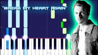 FINNEAS  Break My Heart Again Piano Tutorial EASY [upl. by Horan349]