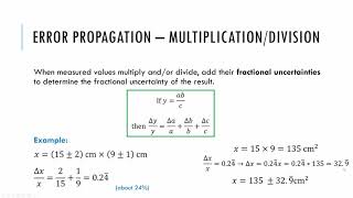 Propagation of error  IB Physics [upl. by Neetsirhc775]