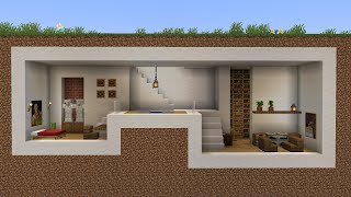 Minecraft  How to build a Modern Underground Base House 5 [upl. by Metzgar]