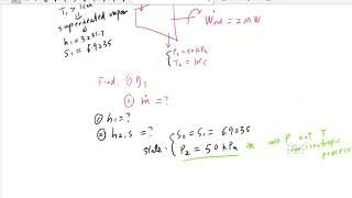 Isentropic Efficiency of Turbines Example [upl. by Naples]