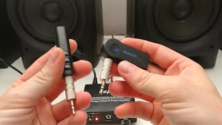 How to add Bluetooth Wireless connection to your amplifier using Aux Bluetooth Receiver [upl. by Maidie]