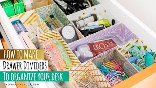 DIY Drawer Dividers for Desk Organizing Tips and Tricks [upl. by Lirrad]