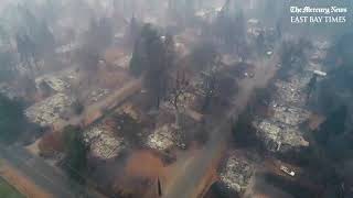 Campfire Aerial tour of Paradise California destruction [upl. by Toddy420]