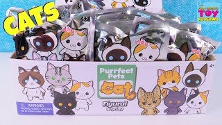 Purrfect Pets Cat Figural Keyrings Full Box Opening Toy Review  PSToyReviews [upl. by Ailatan878]