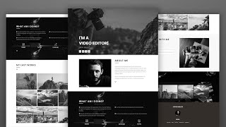 Photographer Portfolio Website Using HTML And CSS  Typewriting Plugin [upl. by Cazzie370]