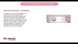 HPLC Instrumentation 22  Detector Overview [upl. by Yunick]