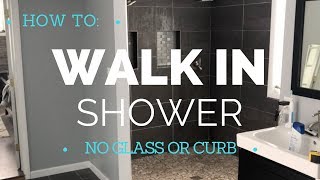 How to Build a Walk In Shower  Curbless  Durock Shower [upl. by Fanny]