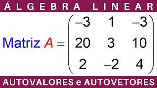 ÁLGEBRA LINEAR ⚛️ AUTOVALORES e AUTOVETORES MATRIZ 3x3 exercícios [upl. by Filberto606]