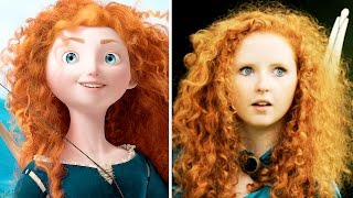 10 Disney Princesses In Real Life  REAL MERIDA [upl. by Kreit304]