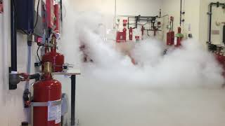 CO2 Fire Suppression System Discharge at Koorsen Training Center [upl. by Showker]