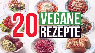 20 VEGANE REZEPTE  Was Veganer essen  schnell amp einfach [upl. by Jobi]