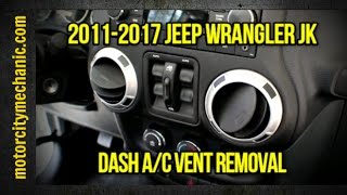 20112017 Jeep Wrangler JK AC vent removal [upl. by Arramat819]