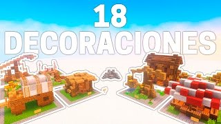 18 DECORACIONES MEDIEVALES EN MINECRAFT  INSPIRACIÓN [upl. by Nellaf]