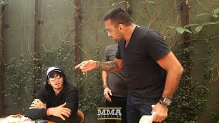 Tony Ferguson Fabricio Werdum Have to Be Separated at UFC 216 Media Lunch [upl. by Anyzratak395]