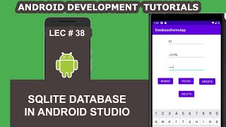 SQLite Database in Android Studio  38  Android Development Tutorial for Beginners [upl. by Nois930]