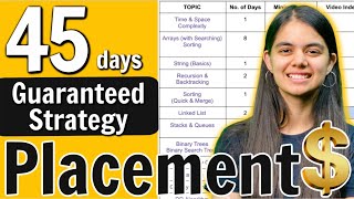 Placements  How to study in last 45 days  Step by Step Roadmap [upl. by Ronyam607]