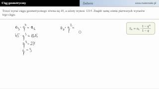 Ciąg geometryczny  zadanie 11 [upl. by Aile]