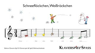 Schneeflöckchen Weißröckchen Weihnachtslieder Klavier [upl. by Niddala]