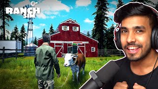 MOVING COW amp PIGS TO BARN  RANCH SIMULATOR GAMEPLAY 4 [upl. by Bierman]