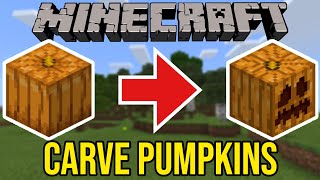 Minecraft How To Carve A Pumpkin [upl. by Yadnus783]