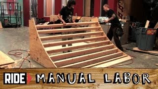 HowTo Build a Skatepark  Quarter Pipe Part 2 Studs and Framing  Manual Labor [upl. by Nyroc]