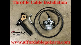 Throttle cable installation for mini bikes and motorized bicycles [upl. by Elena]