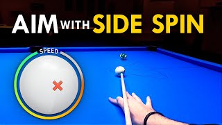 Pool Lesson  How to Aim With Side Spin [upl. by Darbie]